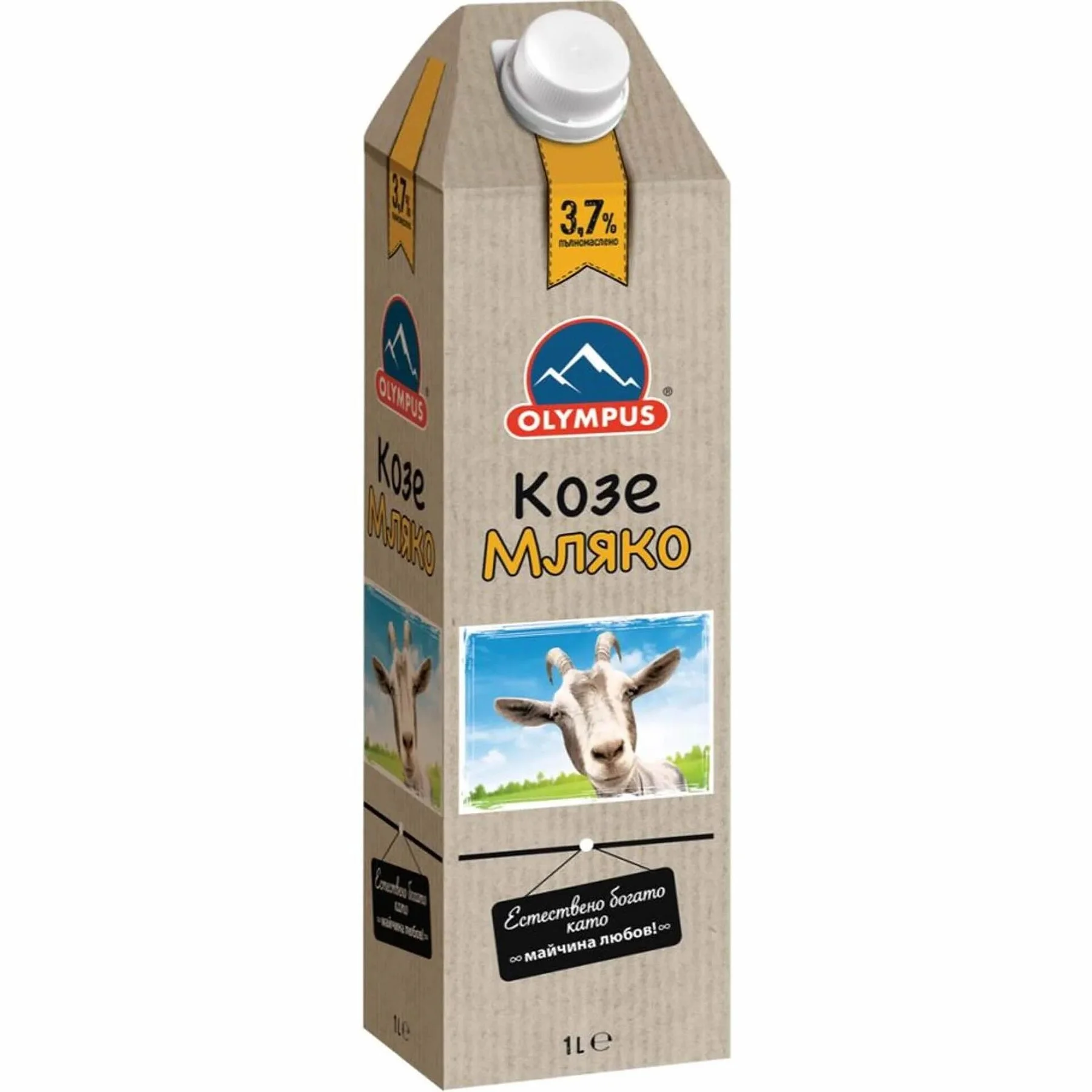 Прясно мляко Olympus козе 3,7% 1л.