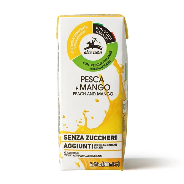 БИО Сок от ябълка,праскова и манго 0,200 Alce Nero