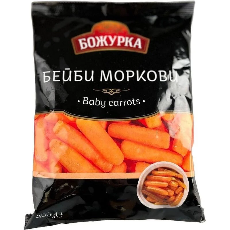 Моркови бейби замразени 0,400 Божурка