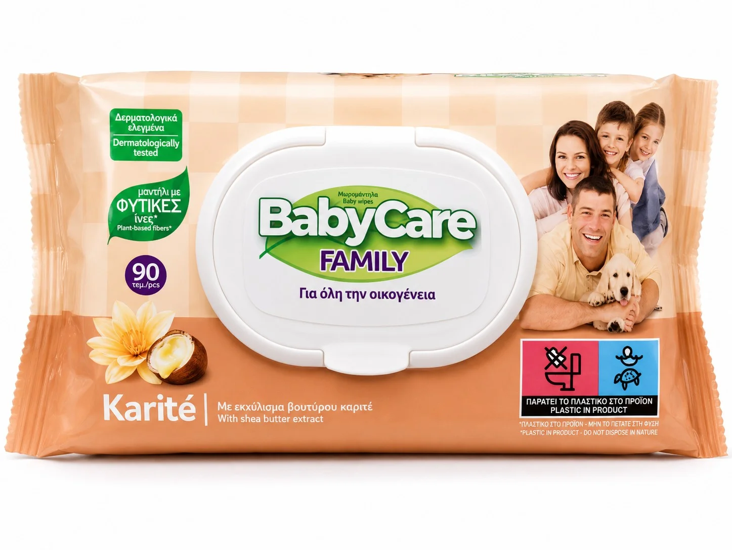 Мокри кърпи Family Karite BabyCare 90бр