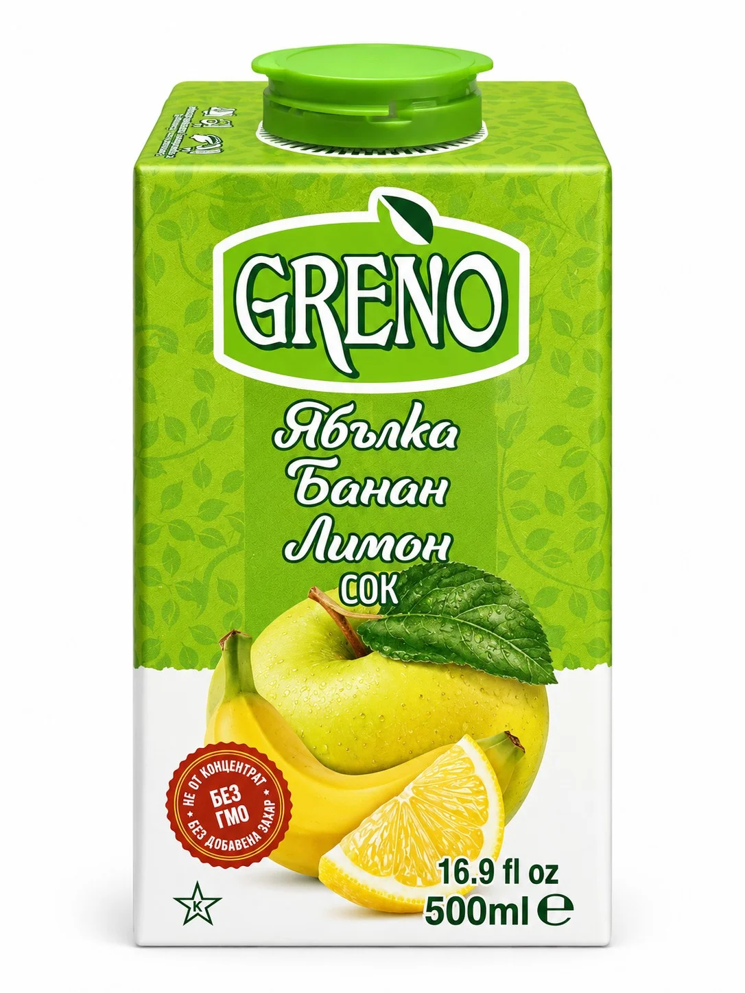 Сок Ябълка,Банан и Лимон 0,500 Greno