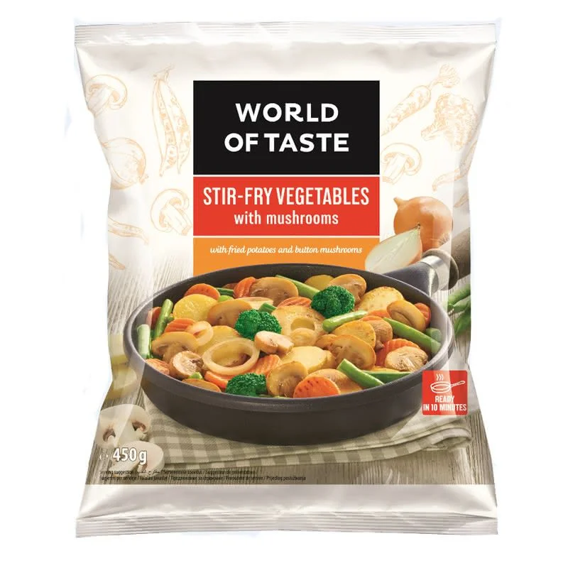 Микс зеленчуци замразени с гъби 0,450 World Of Taste