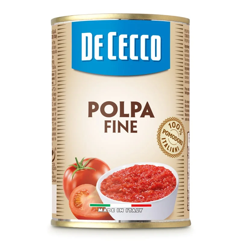 Домати Полпа файн 0,400 Метална Кутия De Cecco