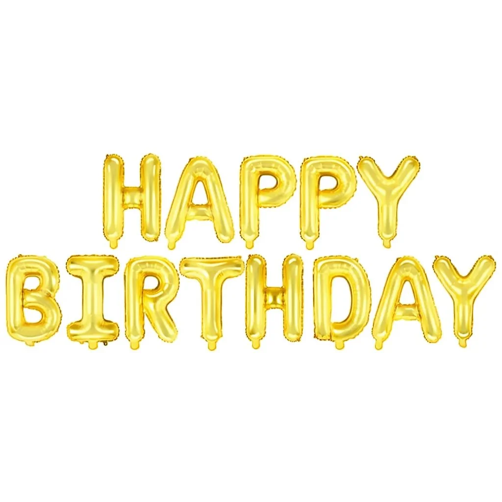 Фолиеви балони Happy Birthday злато