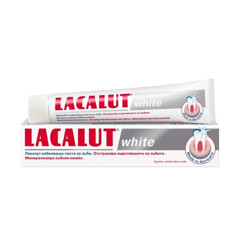 Паста за зъби Lacalut Aktiv избелваща 0,075
