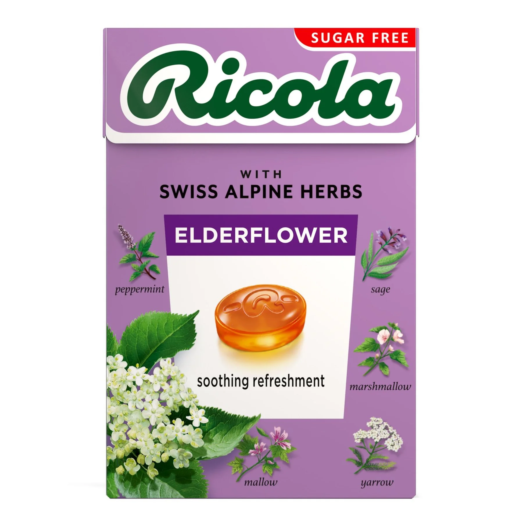Бонбони Швейцарски билкови Черен бъз 0,040 Ricola