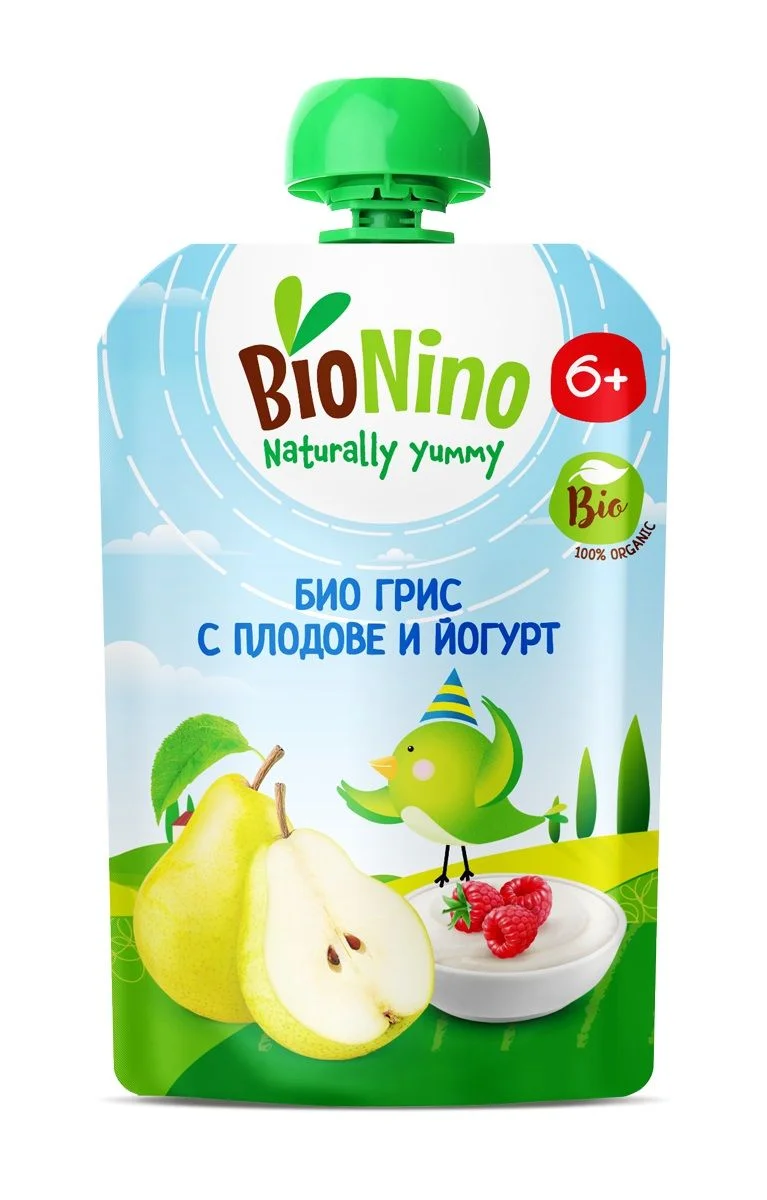 БИО плодова закуска грис плодове йогурт 6+ 0,090 BioNino