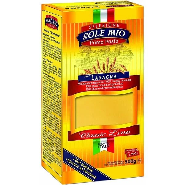 Кори за Лазаня 0,500 Sole Mio