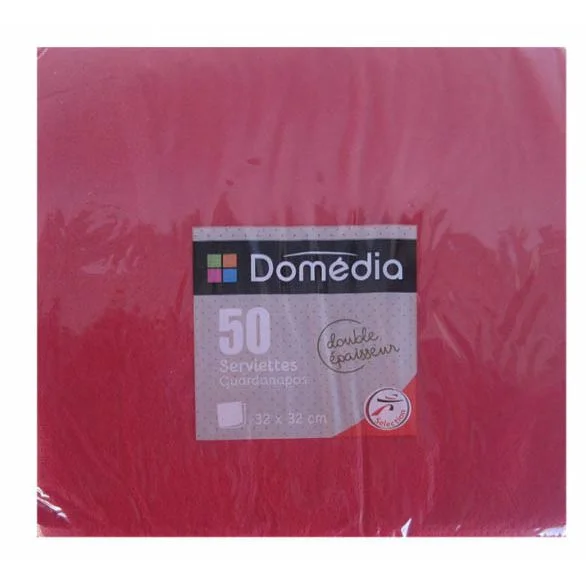Салфетки Domedia 32х32  50 бр. червени