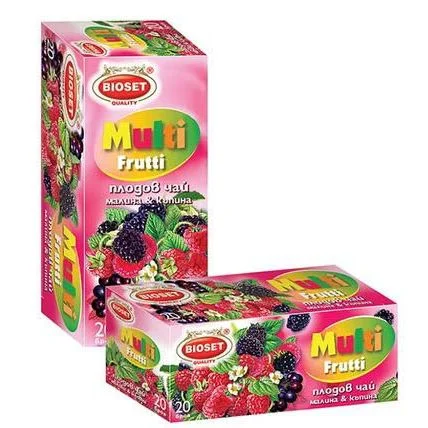 Чай плодов Биосет Multi Frutti малини и къпини 0,040 20бр.