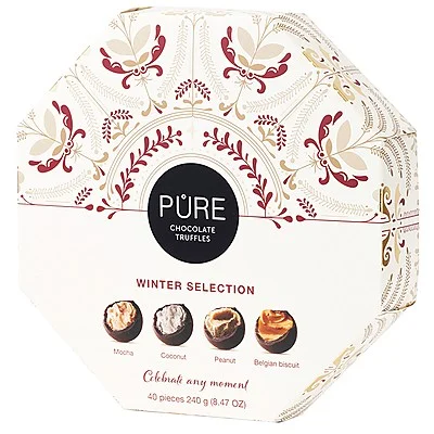 Шоколадови бонбони Трюфели Pure асорти 0,240 Winter Selection