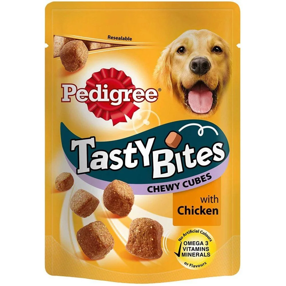 Педигри Tasty Bites Дъвчащи кубчета с пилешко и патешко 0,130