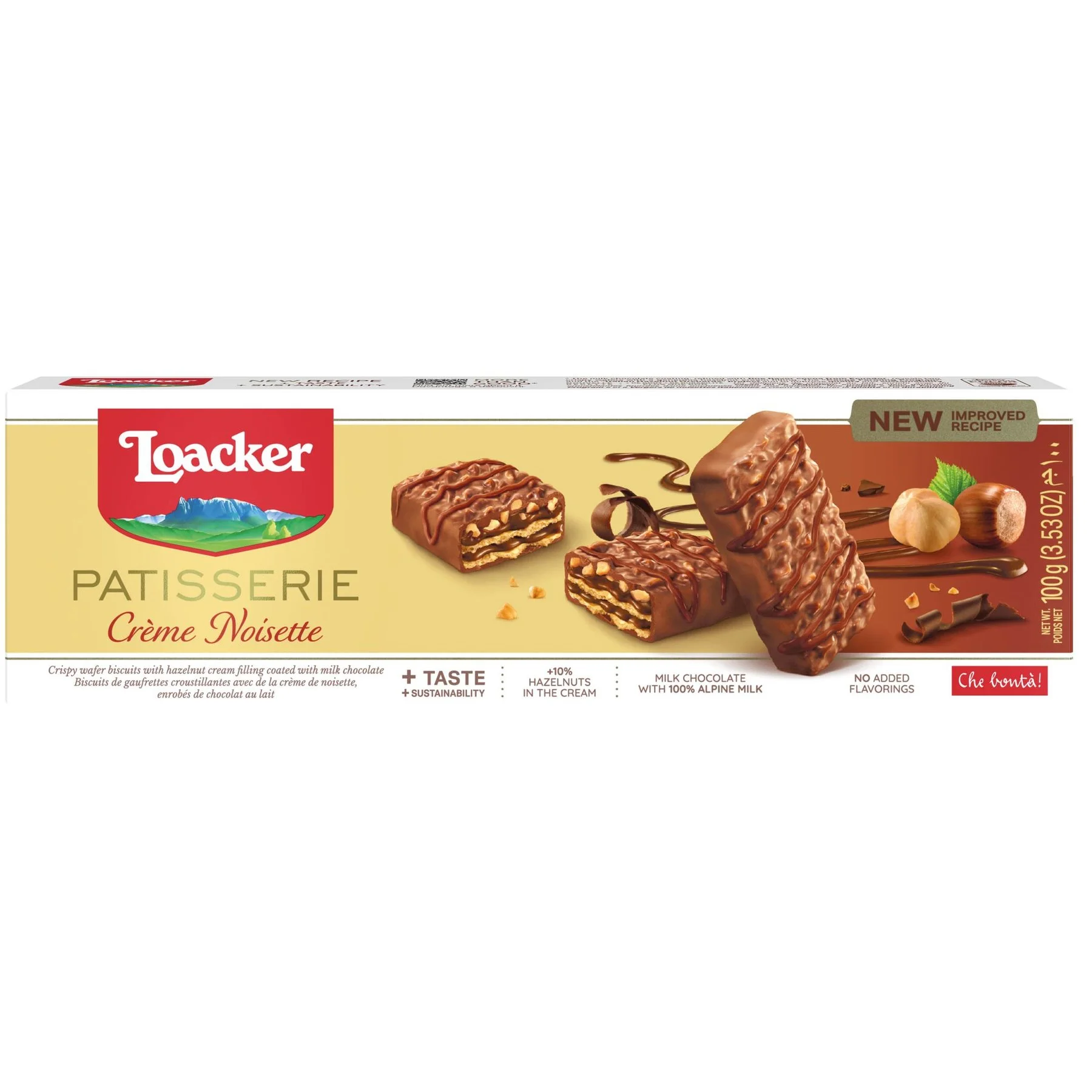 Вафли Лоакер Gran Pasticceria 0,100 Шоколадови с крем ноазет