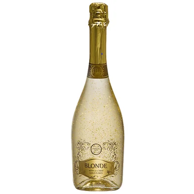 Пенливо вино бяло Blonde със златни люспи 0,750