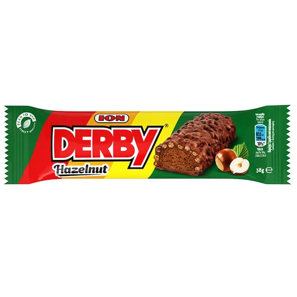 Шоколад Derbi млечен с лешници 0,038