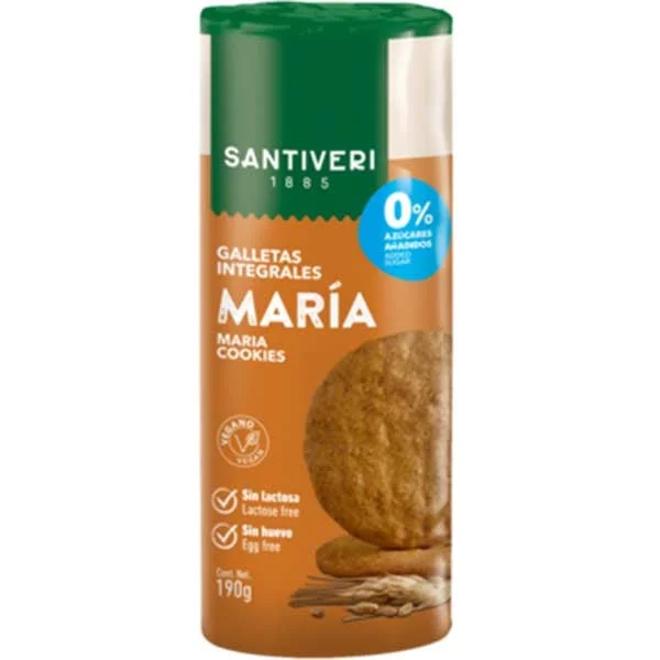 Пълнозърнести бисквити Maria без добавена захар 0,190 Santiveri