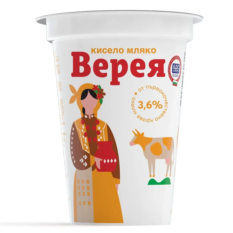 Кисело мляко Верея БДС 3,6% 0,400