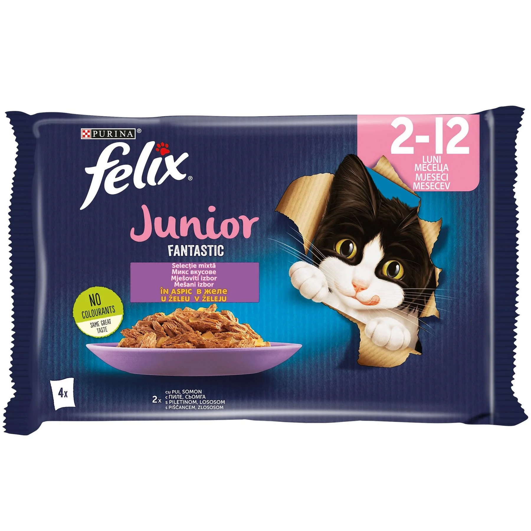 Purina Феликс Fantastic Junior 4 х 0,085 Риба
