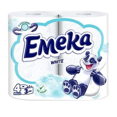 Тоалетна хартия Емека 3 пл. 4 бр. White