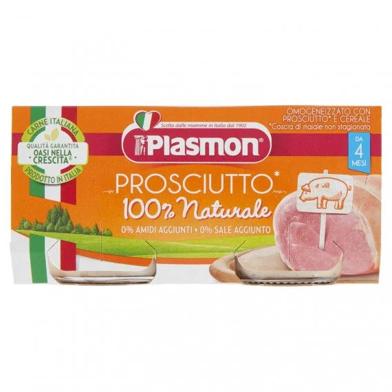 Plasmon Пюре Прошуто Свинско месо 4+ 2х0,080