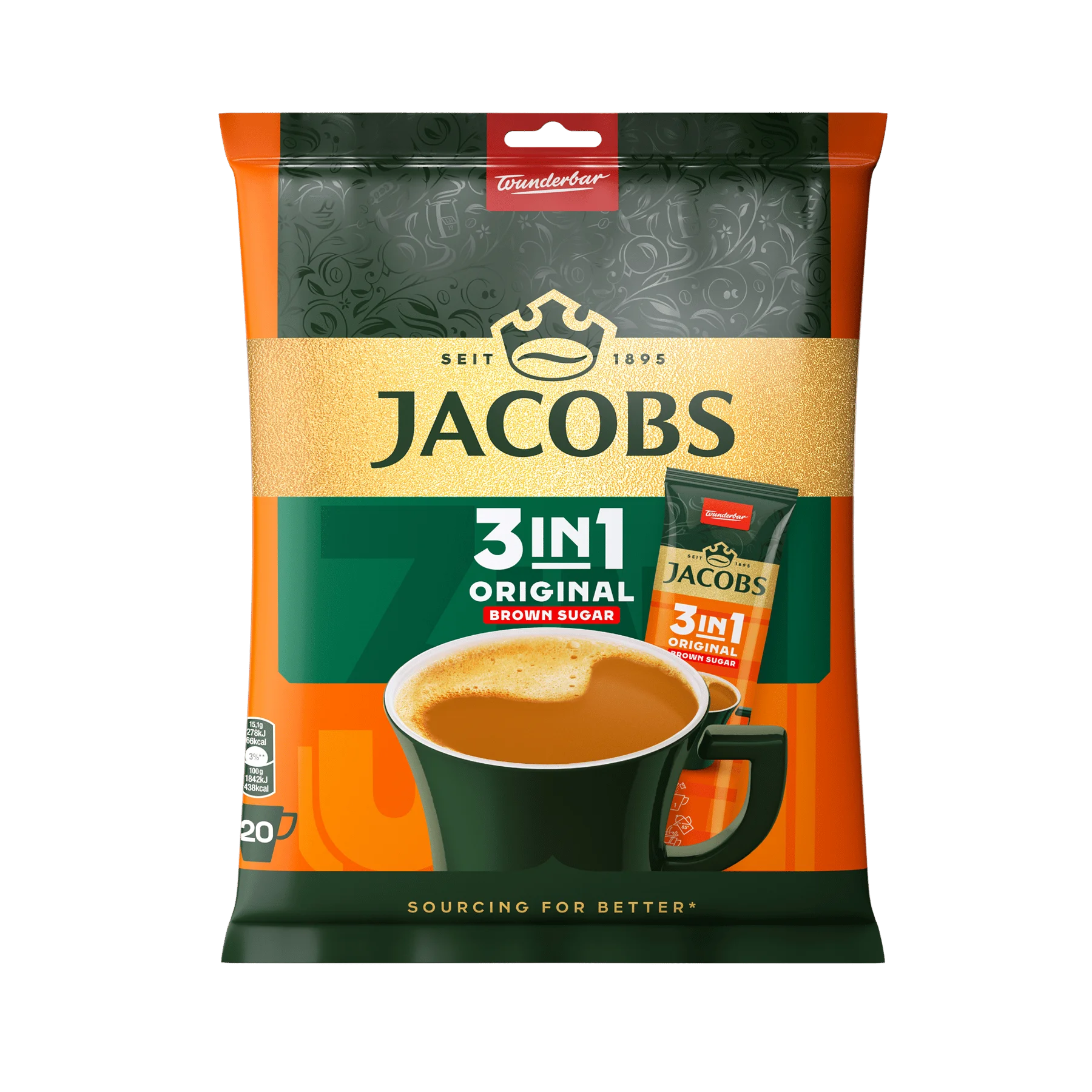 Кафе Якобс 3 в 1 Brown sugar 20 х 15,1 гр плик