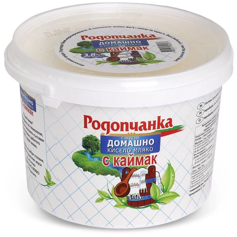 Кисело мляко домашно Родопчанка с каймак 3,8% 1 кг