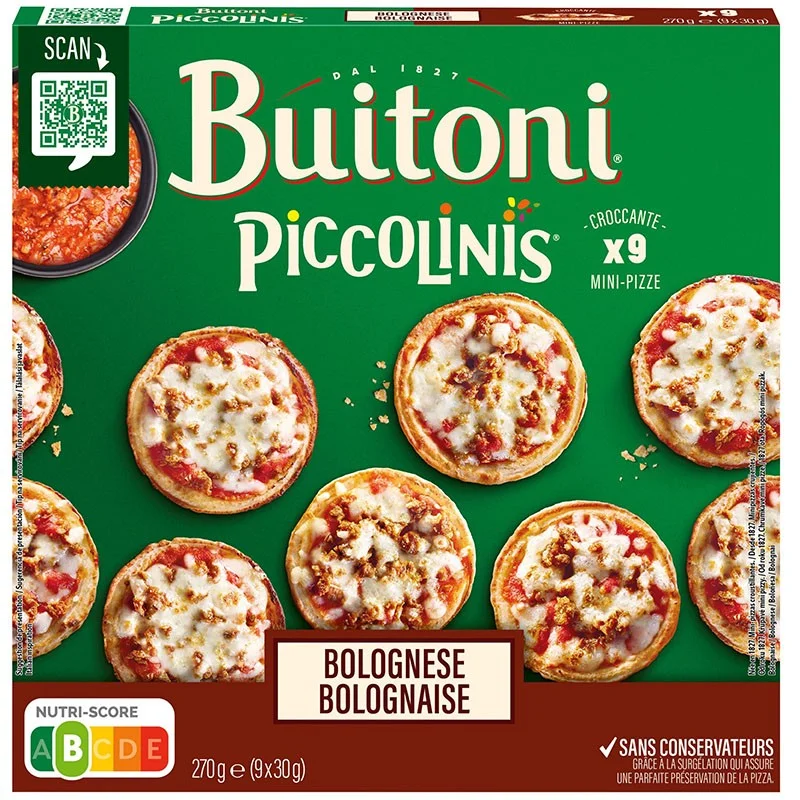 Пица Buttoni Piccolinis Болонезе 0,270