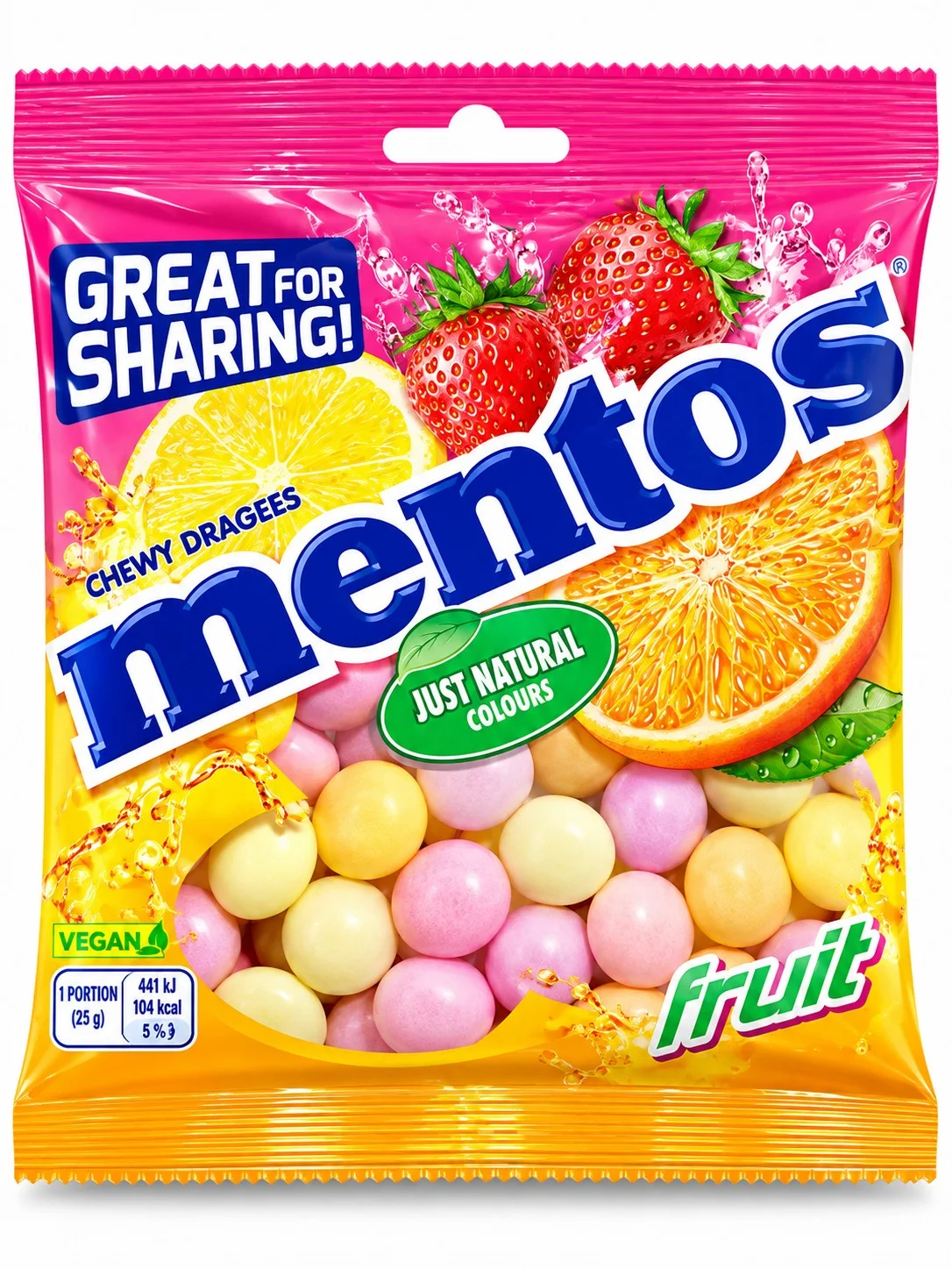 Бонбони плик Mentos 0,150 Fruit