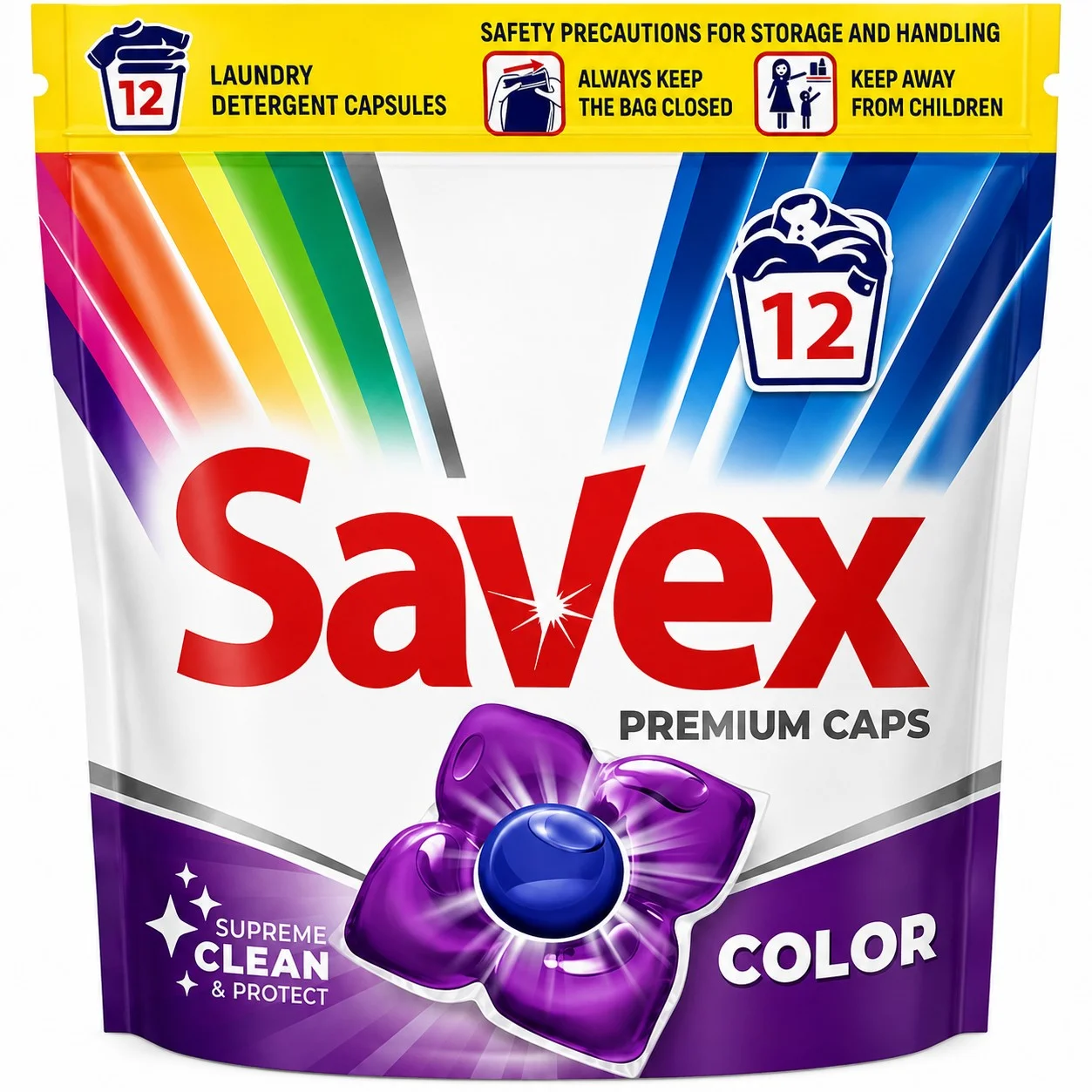 Капсули за пране Савекс Color 12 бр