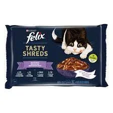 Purina Феликс Tasty Shreds 4 x 0.080 микс вкусове