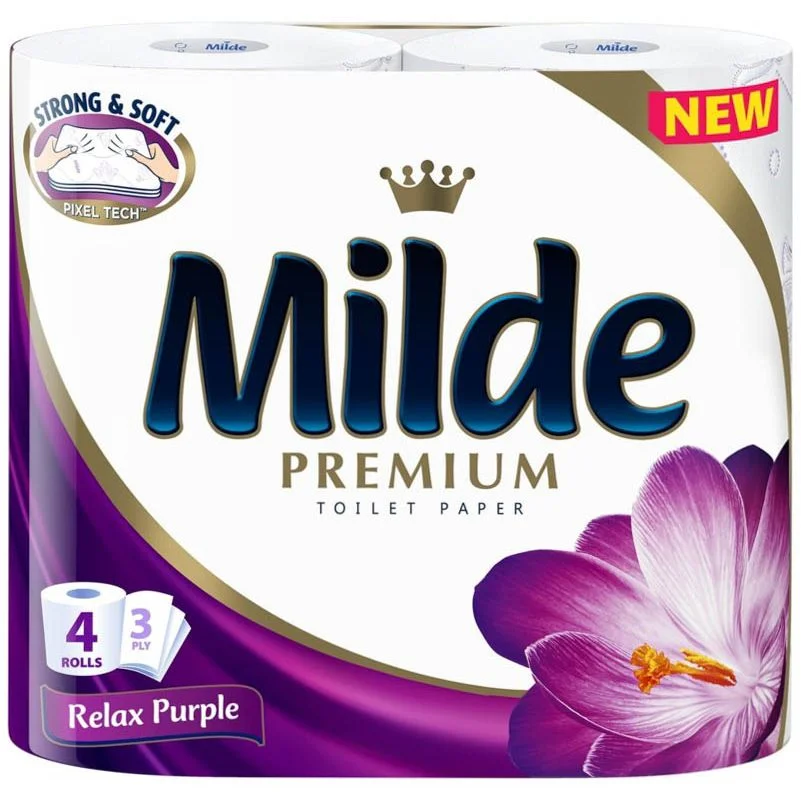 Тоалетна хартия Милде 3 пл. 4 бр. Relax Purple