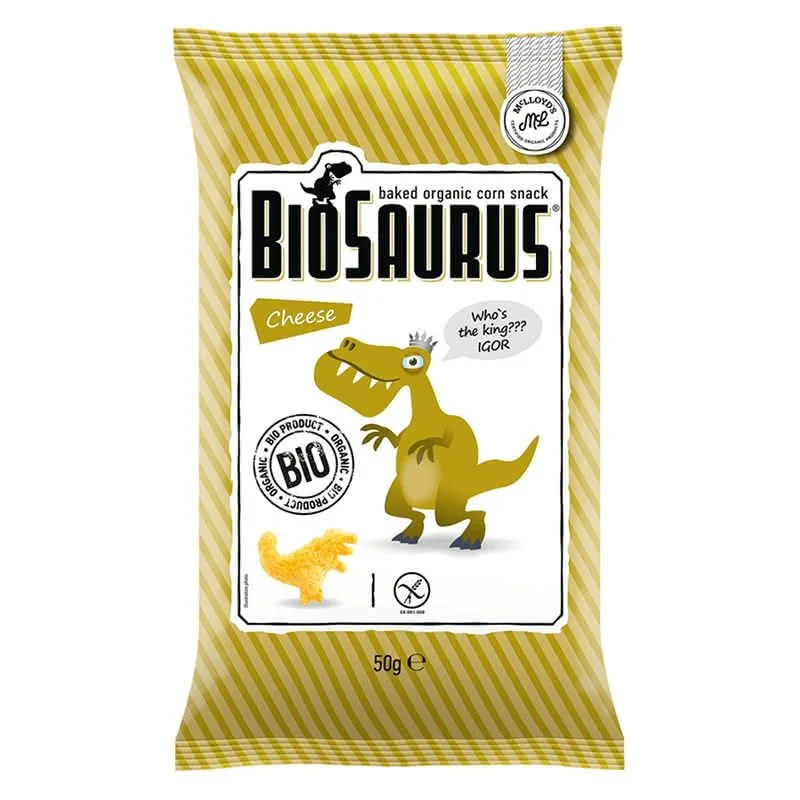 БИО печен царевичен снакс 0,050 Сирене BioSaurus